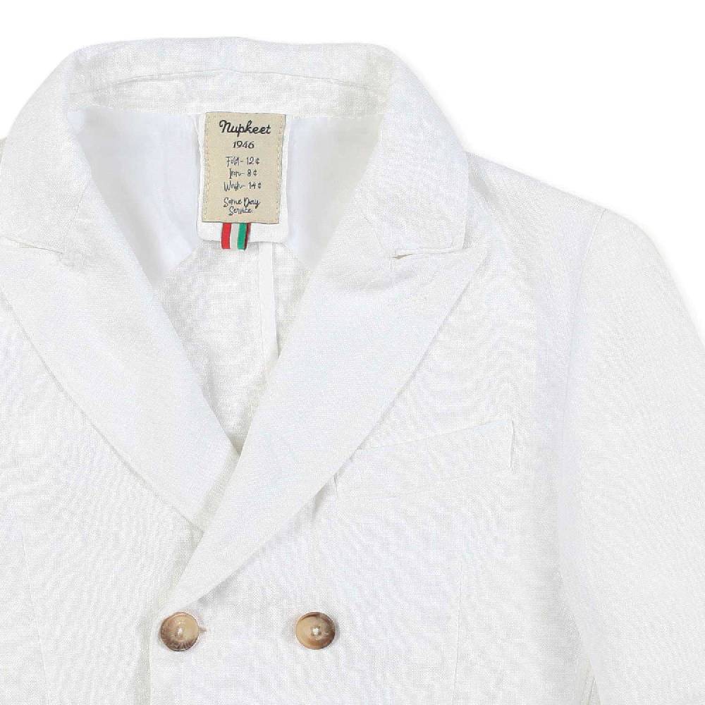 Nupkeet Giacca lino bianca Catania Presa