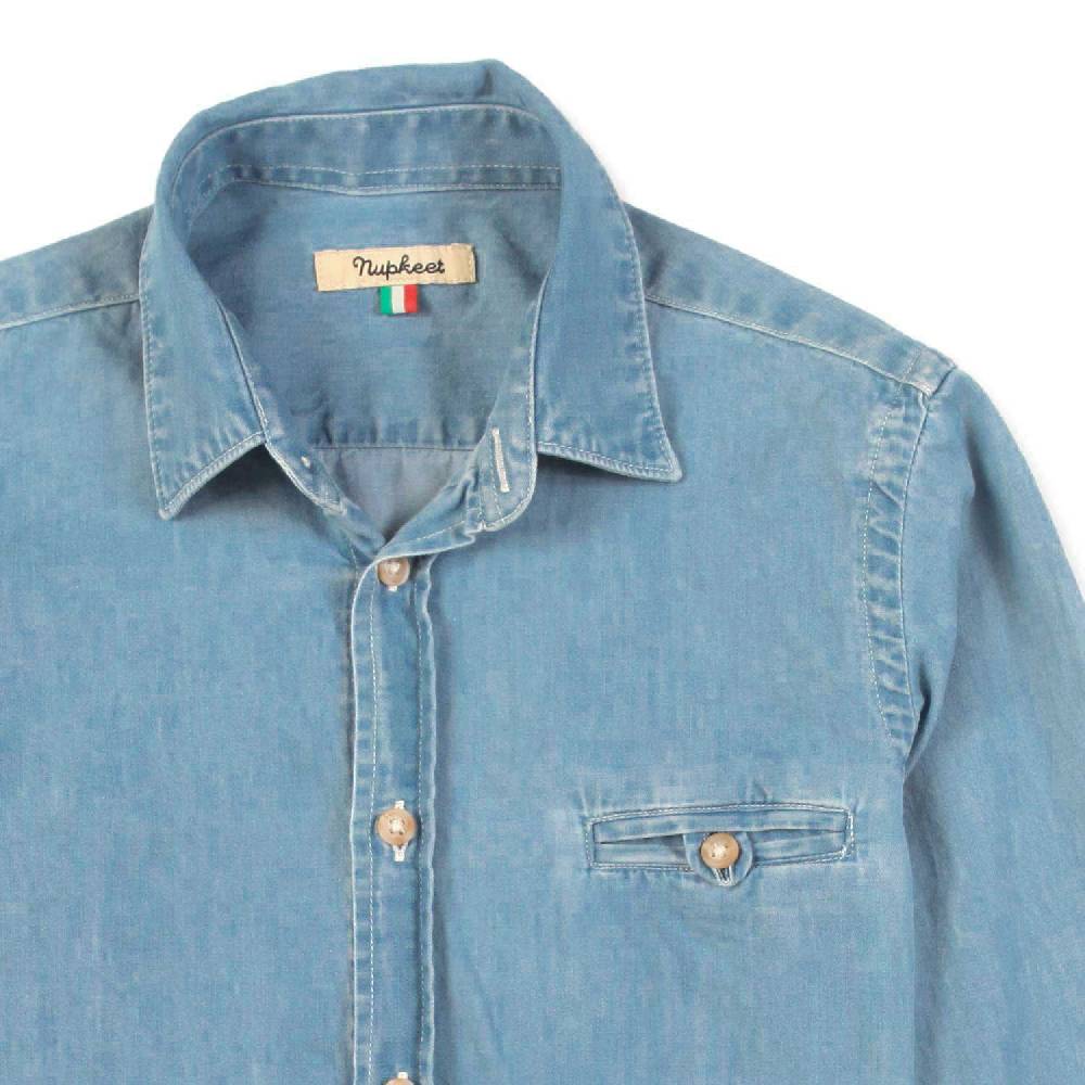 Nupkeet Camicia denim blu medio Aprilia Online