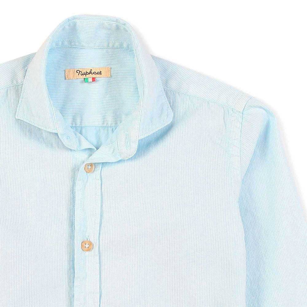 Nupkeet Camicia bacchetta bianca e azzurra Pisa Vendita Economica