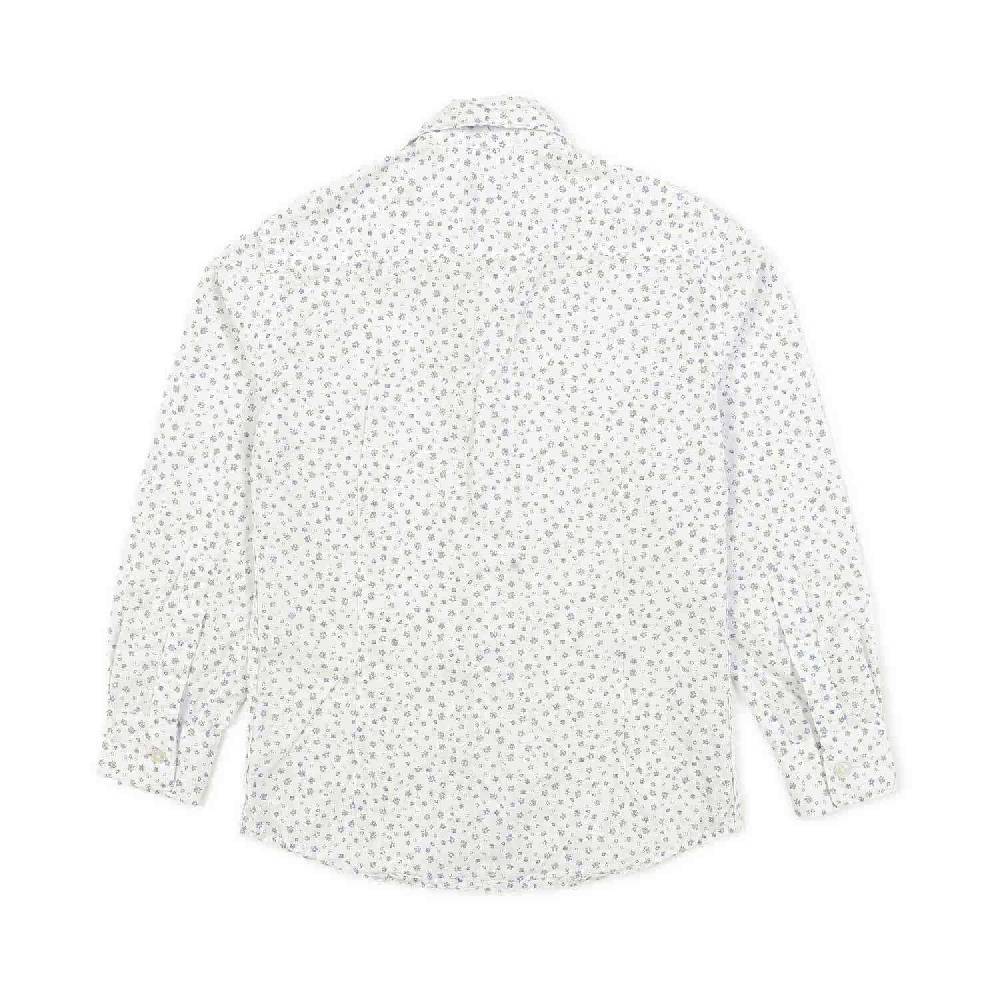 Nupkeet Camicia bianca fiori blu Bolzano Saldi Di Fabbrica
