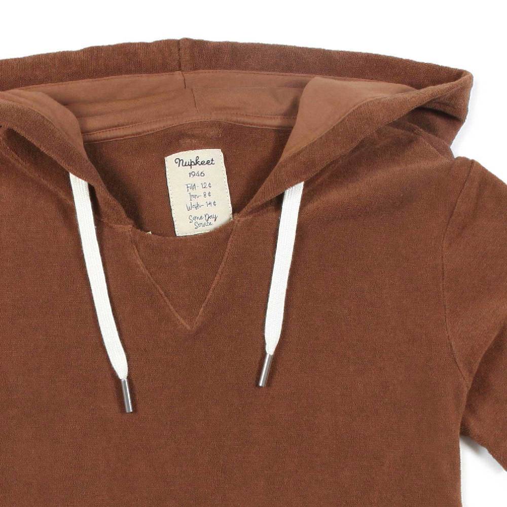 Nupkeet T-shirt marrone cacao con cappuccio Firenze Prezzo di fabbrica