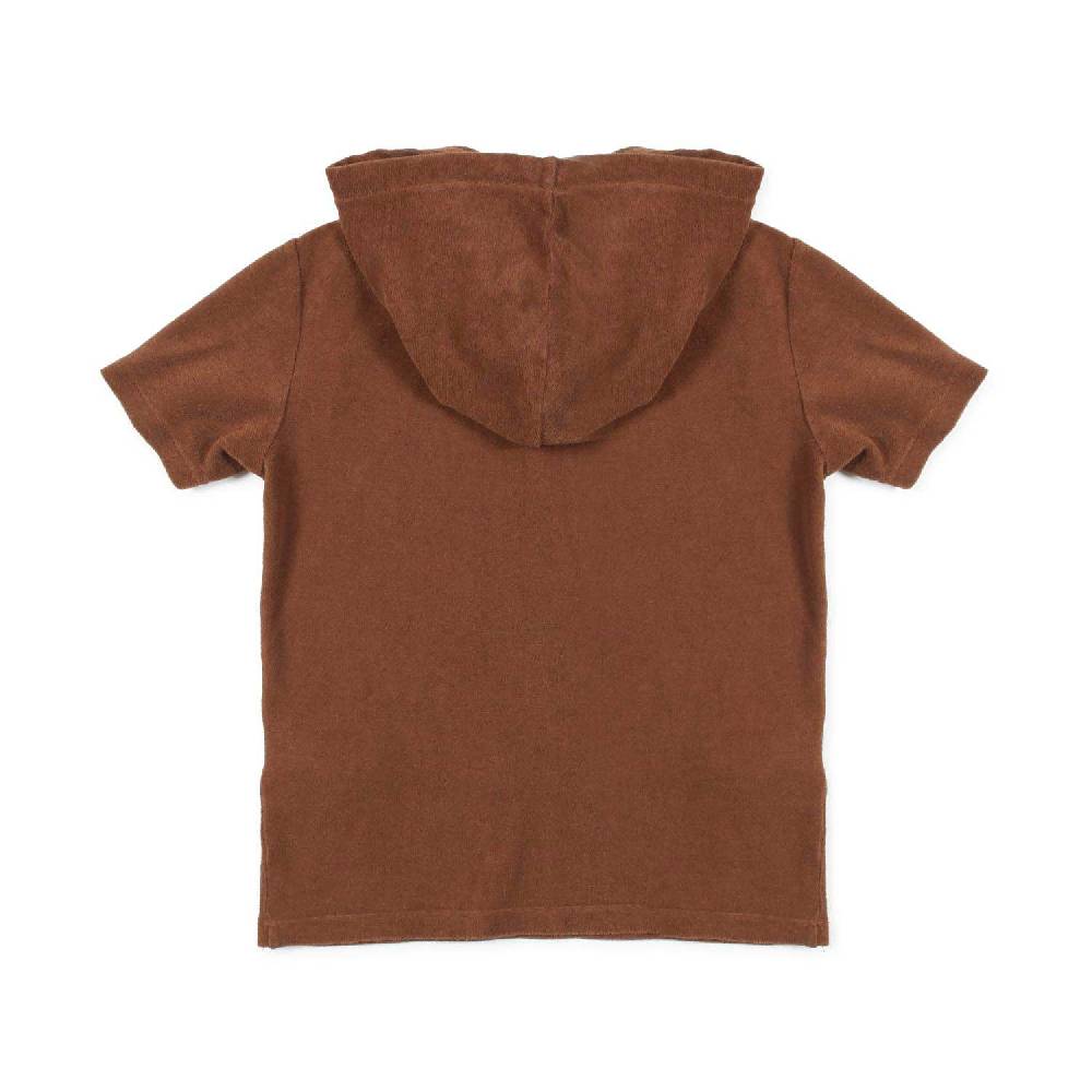 Nupkeet T-shirt marrone cacao con cappuccio Firenze Prezzo di fabbrica
