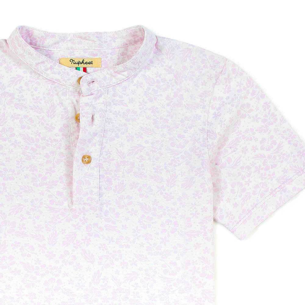 Nupkeet T-shirt serafino rosa glicine Trieste Offerta esclusiva