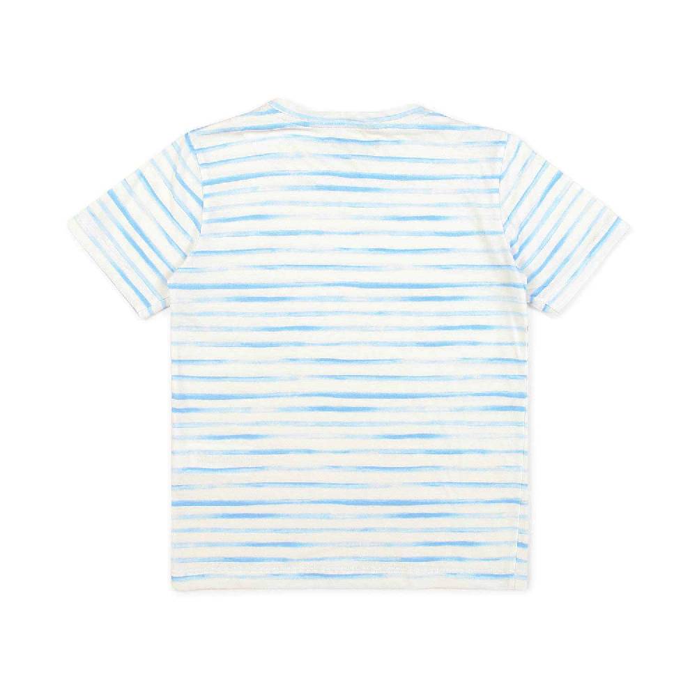 Nupkeet T-Shirt bianca e azzurra a righe Foggia Offerta Pasqua