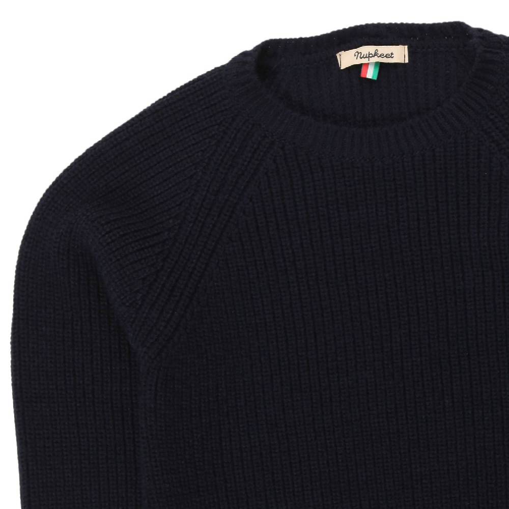 Nupkeet Maglione Alfonso blu navy a coste Offerta per la Festa della Mamma