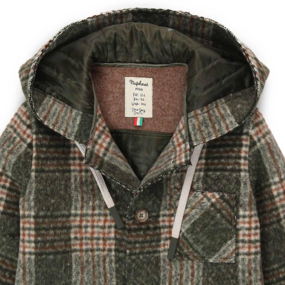 Nupkeet Giaccone Fausto verde tartan Vendita calda