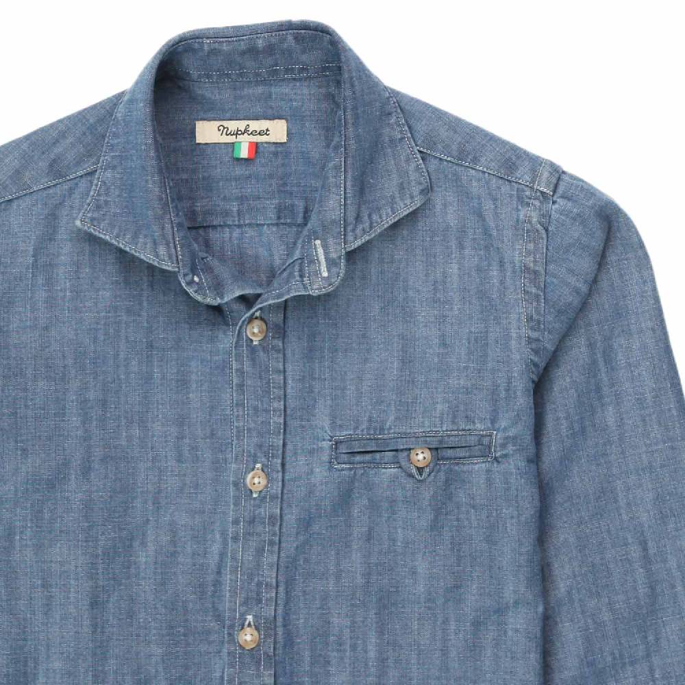 Nupkeet Camicia Roberto blu denim Fino al 50% di sconto