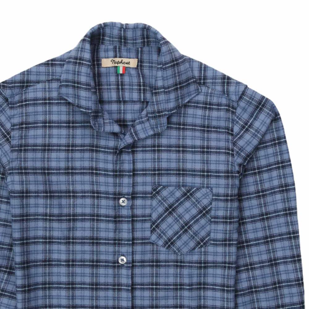 Nupkeet Camicia Ulrico check azzurra Only for today