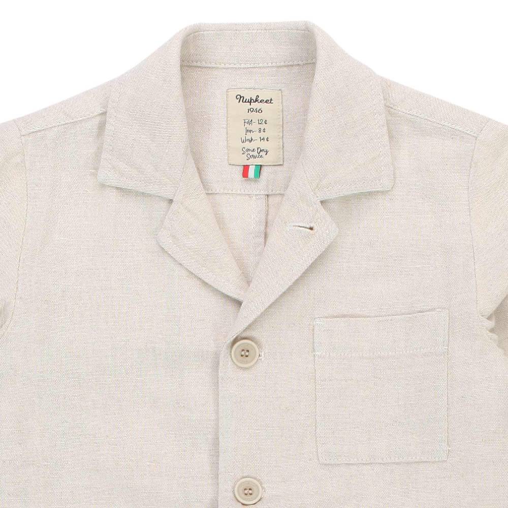 Nupkeet Giaccone misto lino Hawaii bianco panna 2025