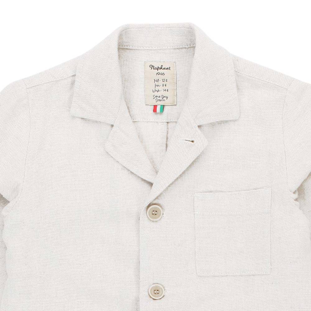 Nupkeet Giaccone misto lino Hawaii bianco Italy