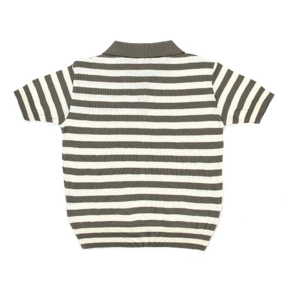 Nupkeet Polo Anafi panna e salvia a righe Spedizione Gratuita