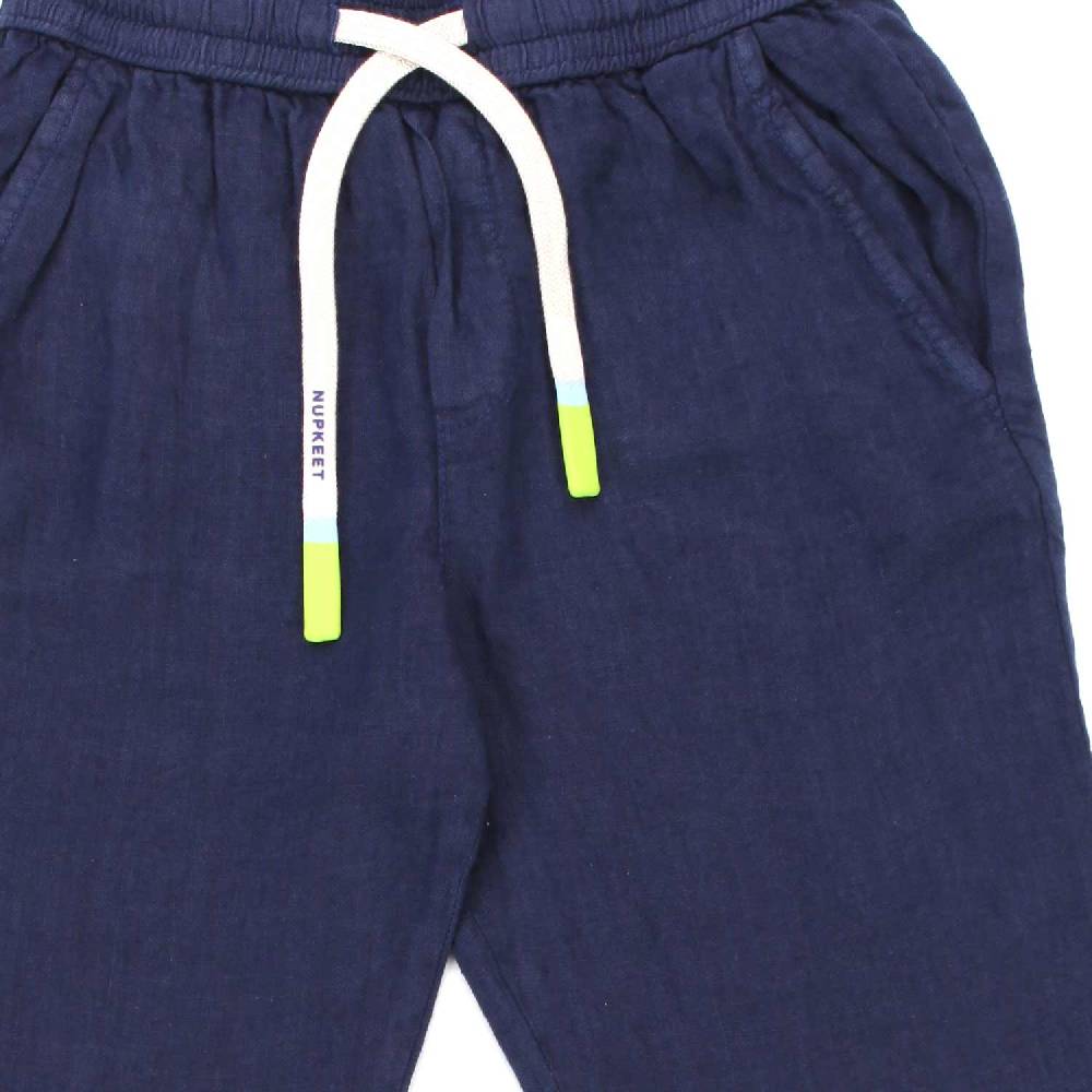 Nupkeet Pantalone Leyte blu in lino Acquista Ora