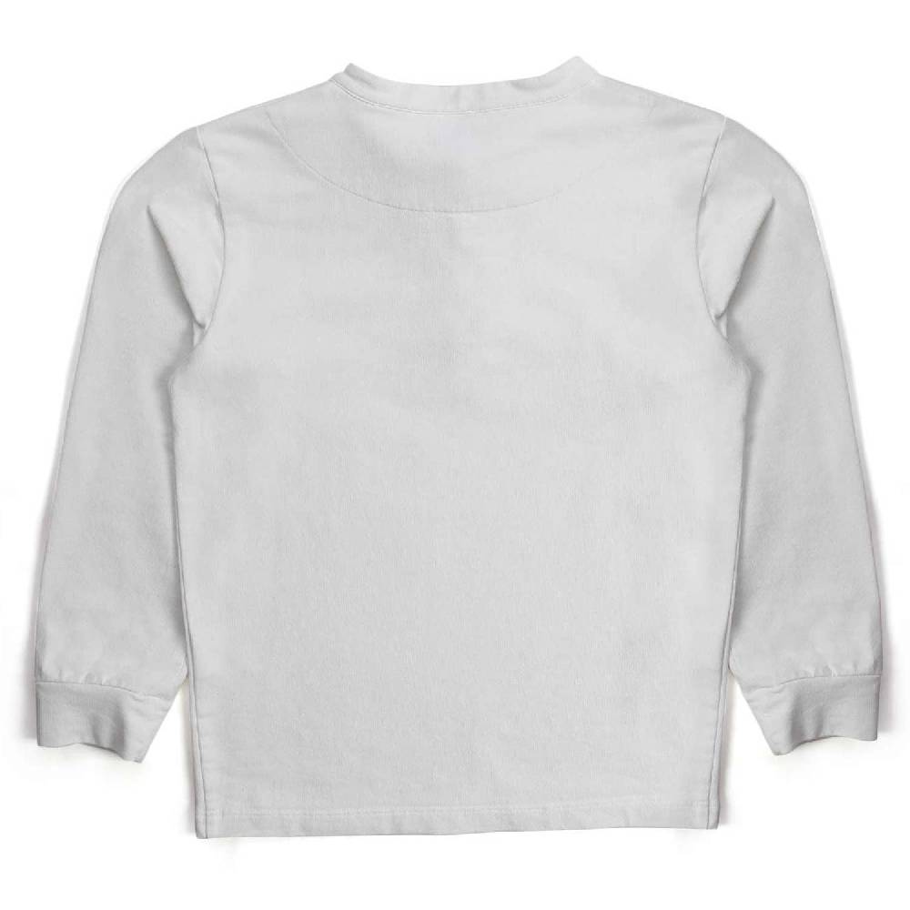 Nupkeet Criceto Bianco – T-shirt serafino a manica lunga Sconto
