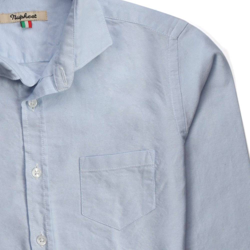 Nupkeet Alce Azzurro – Camicia Oxford a manica lunga Outlet