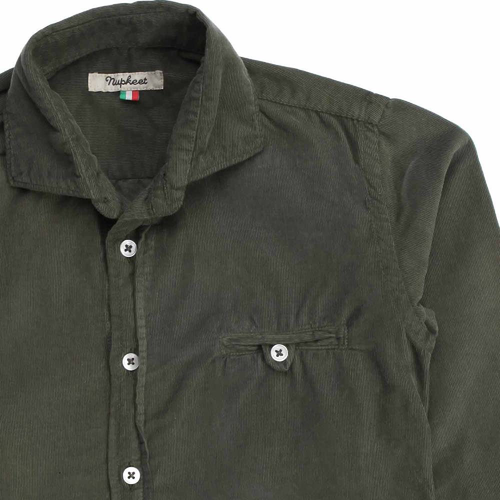 Nupkeet Drago verde militare – Camicia in velluto leggero Offerte