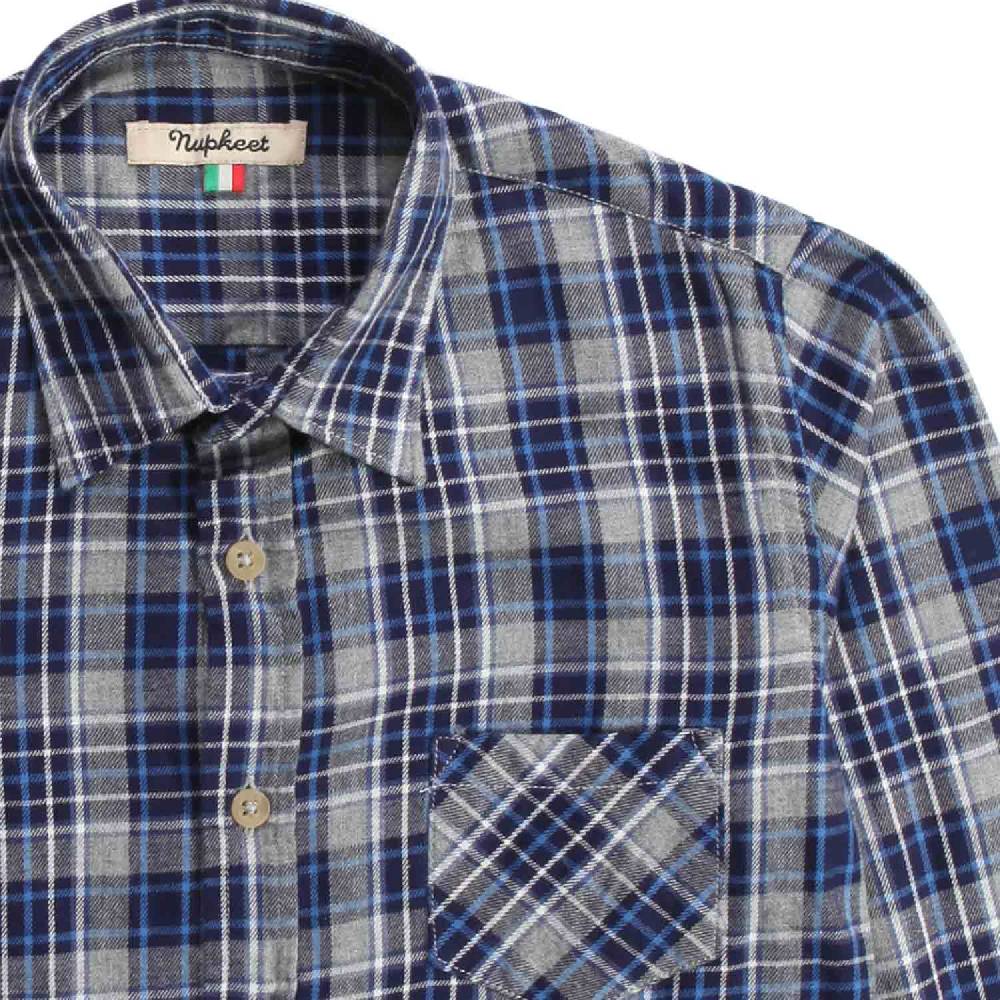 Nupkeet Daino check – Camicia in flanella multicolor Vendita Calda