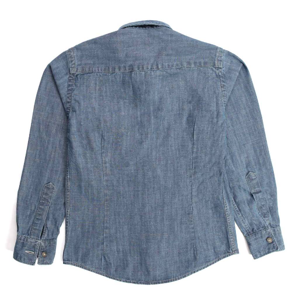 Nupkeet Gazza blu – Camicia in chambray bambino e teenager Saldi Di Fabbrica