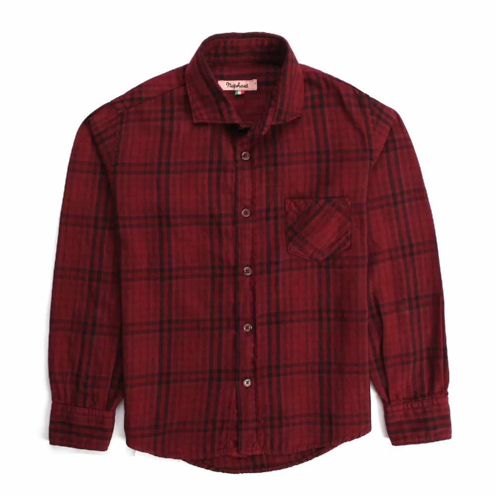 Nupkeet Talpa bordeaux – Camicia in flanella tartan In Saldo