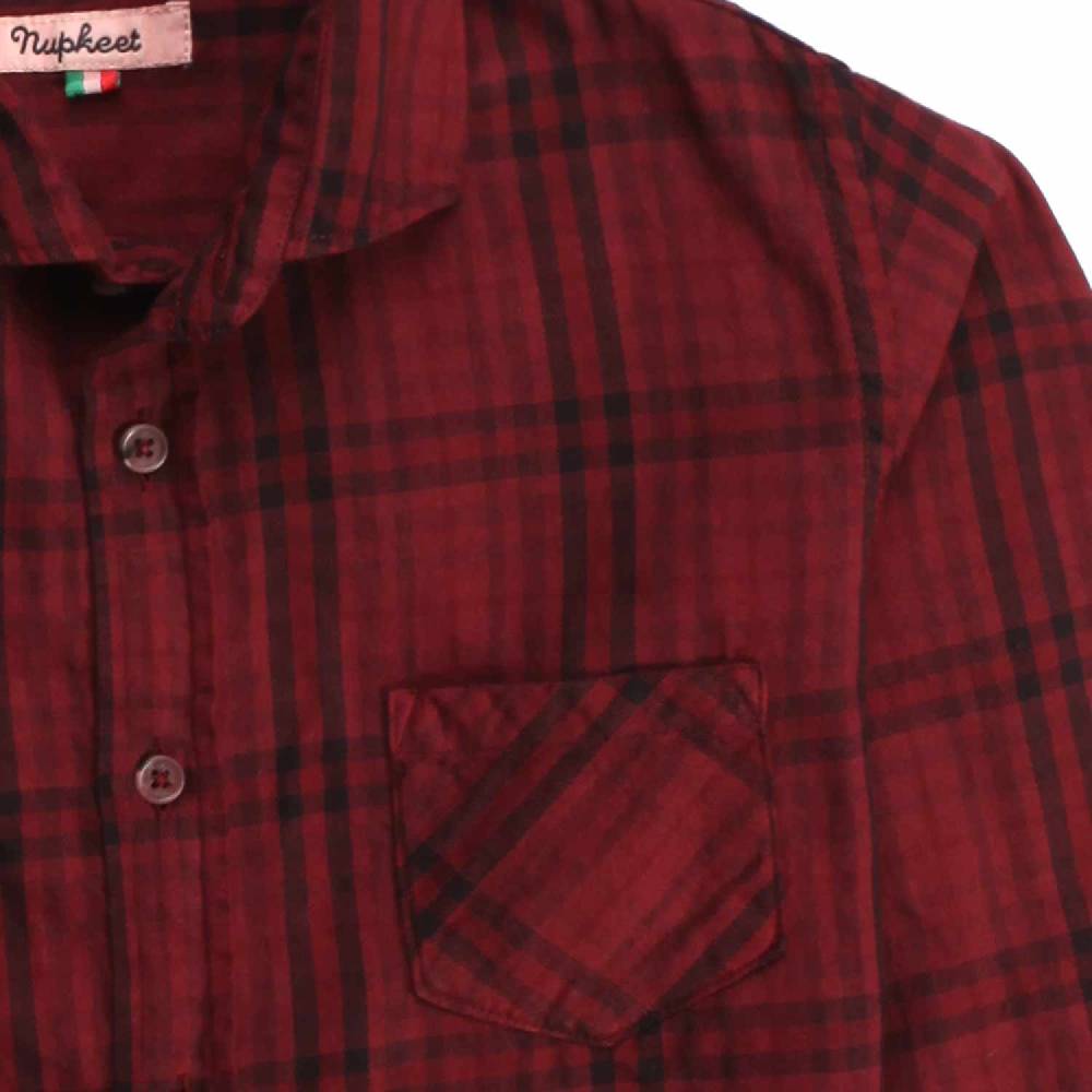 Nupkeet Talpa bordeaux – Camicia in flanella tartan In Saldo