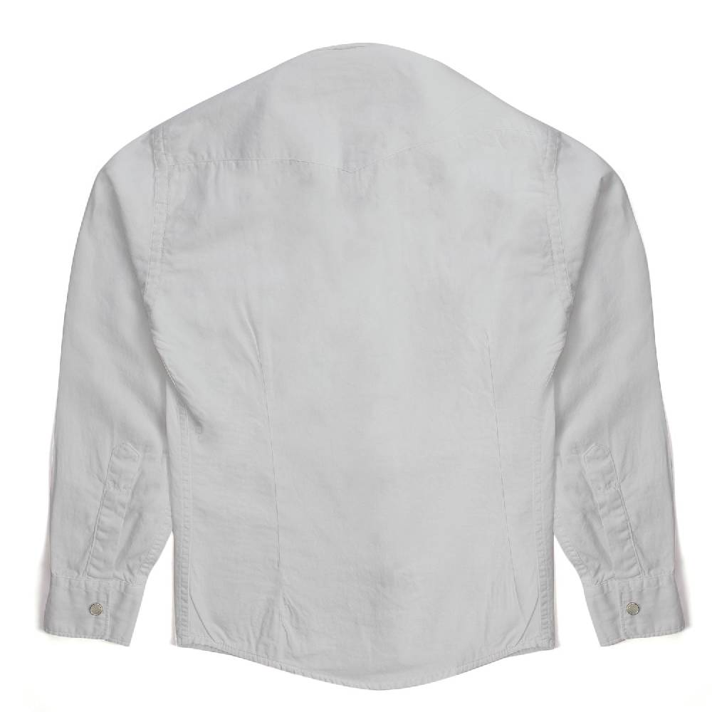 Nupkeet Gufo bianca – Camicia texana in gabardine Moda