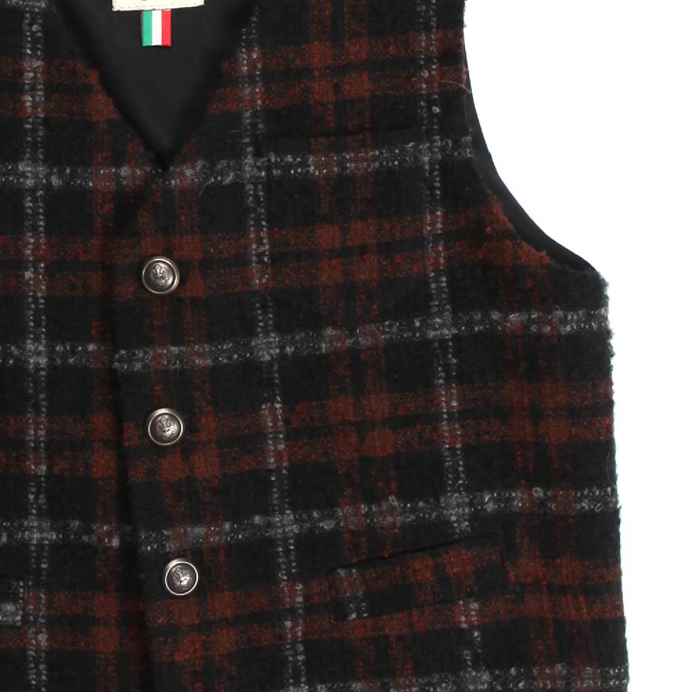 Nupkeet Rapace mattone – Gilet a quadri bambino e teenager Vendita calda