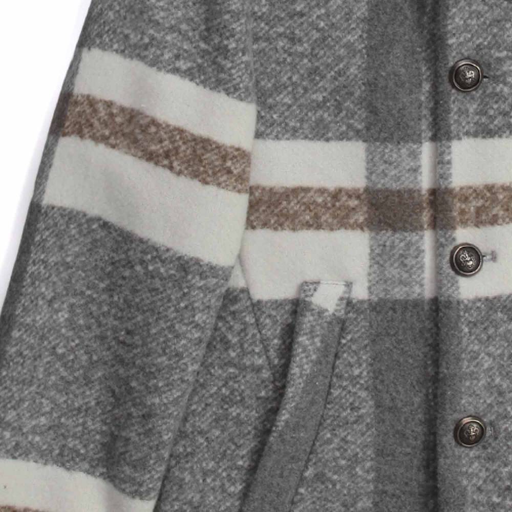 Nupkeet Lumaca grigio e panna – Giaccone in panno scozzese Offerte esclusive
