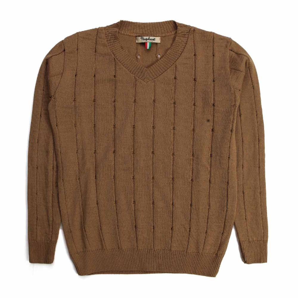 Nupkeet Quaglia cammello – Pullover in tricot misto lana Offerte speciali