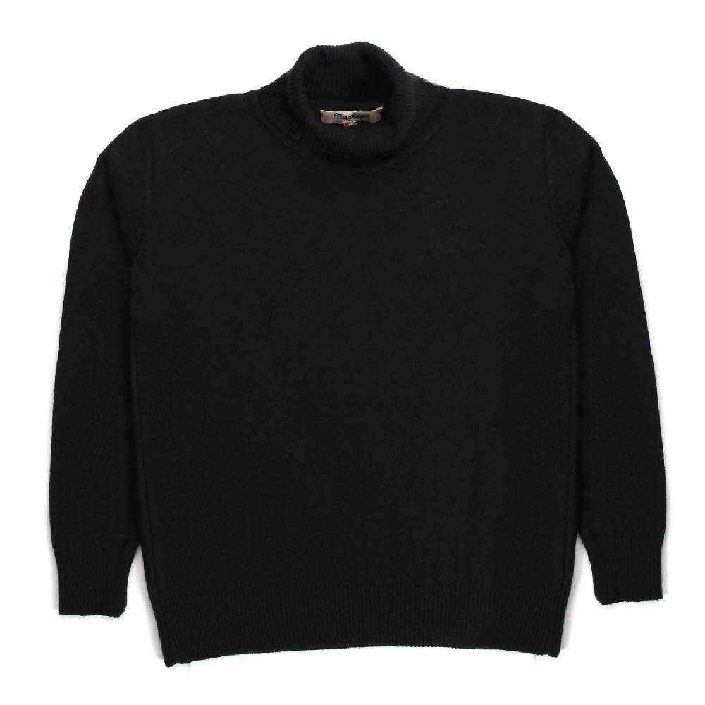 Nupkeet Leopardo nero – Pullover collo alto in tricot stretch Super Saving Price