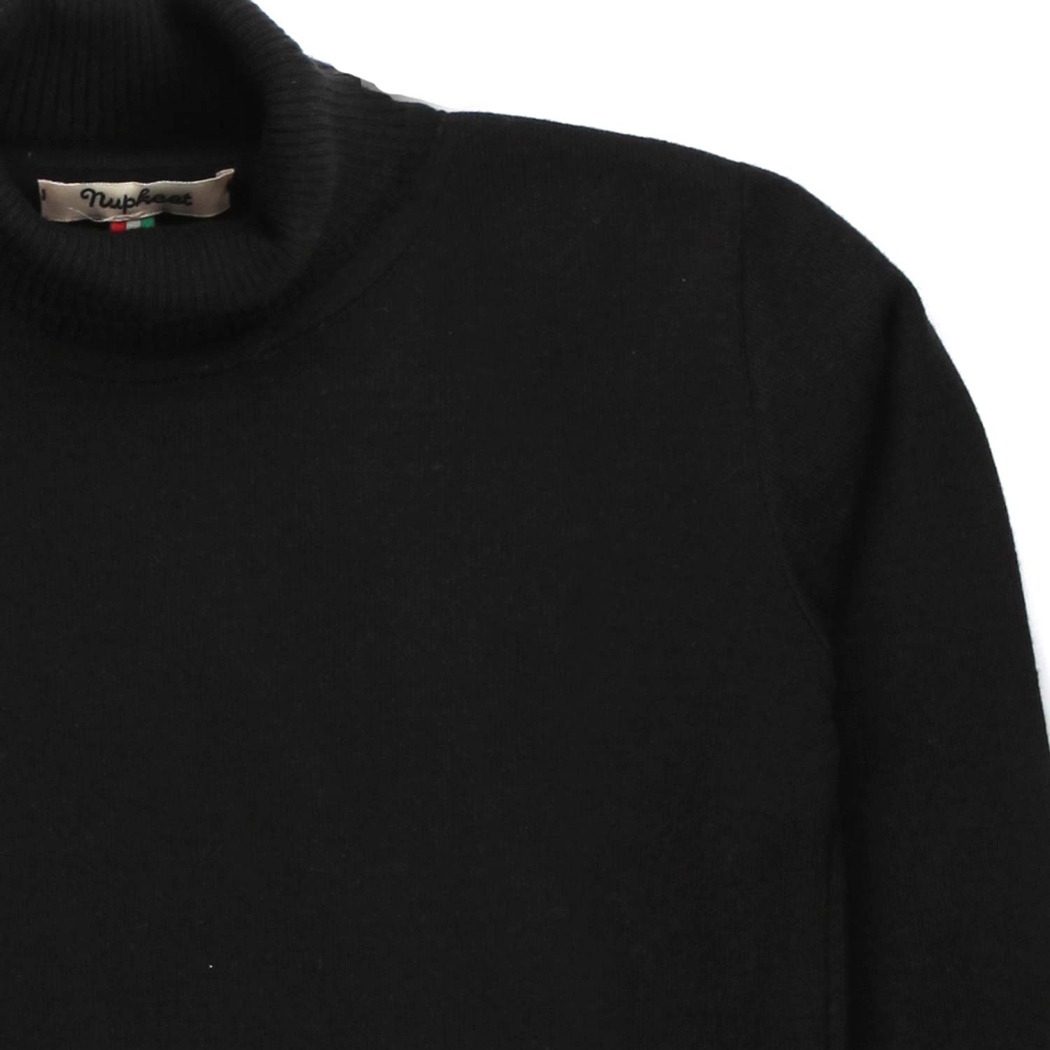 Nupkeet Leopardo nero – Pullover collo alto in tricot stretch Super Saving Price