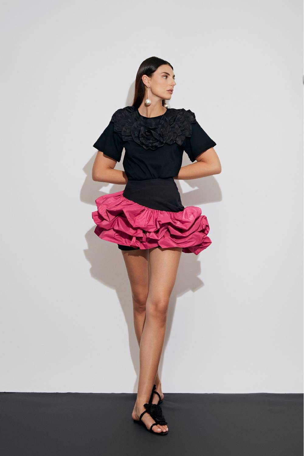 Odì Odì ALATRI010S401 GONNE NERO/FUCSIA Vendite Flash