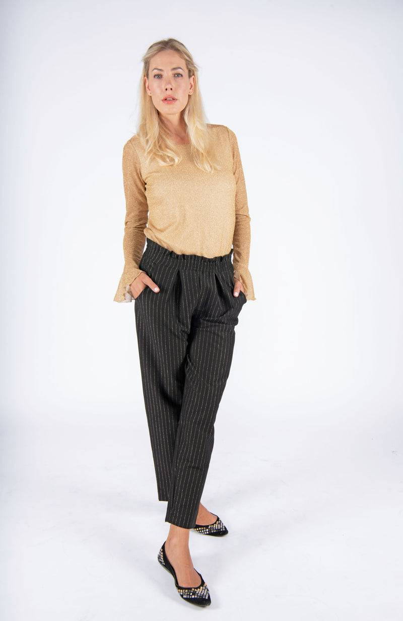 Olive E Miele PANTALONE GERTIE GESSATO LUREX Negozi Online
