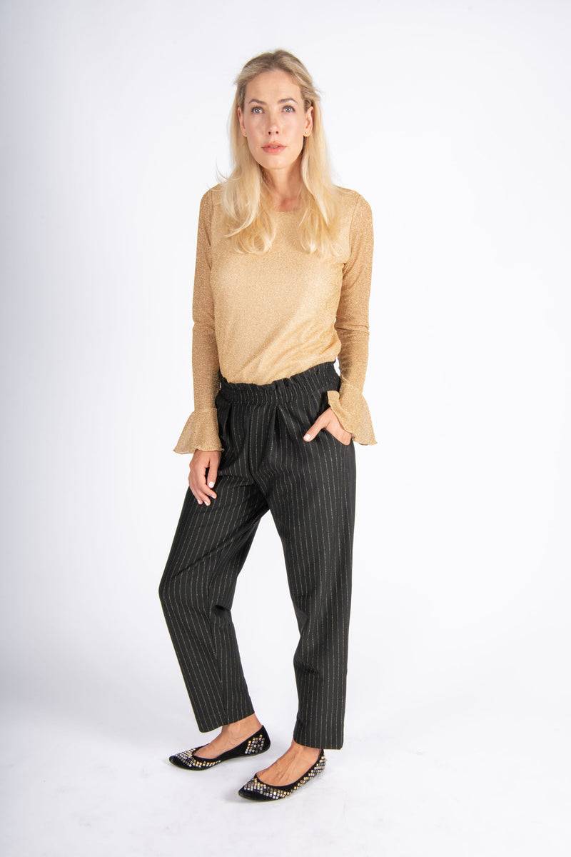 Olive E Miele PANTALONE GERTIE GESSATO LUREX Negozi Online