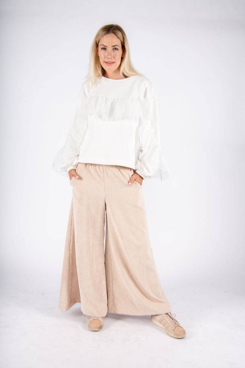 Olive E Miele PANTALONE MOLLIE VELLUTO CIPRIA Presa