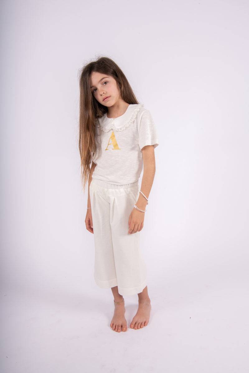 Olive E Miele T-SHIRT LETTER I Più Venduti