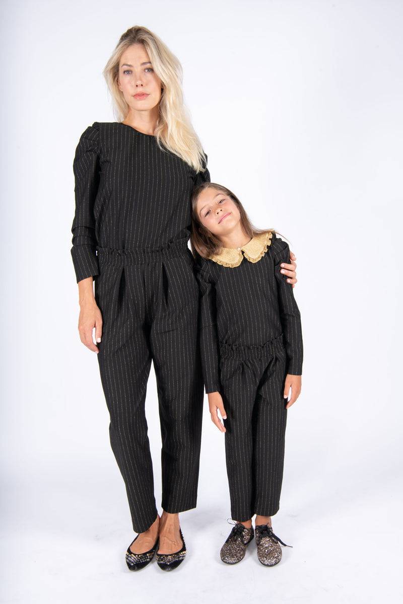 Olive E Miele MiniMe t-shirt Beth + pantalone Gertie gessato lurex Offerta settimanale