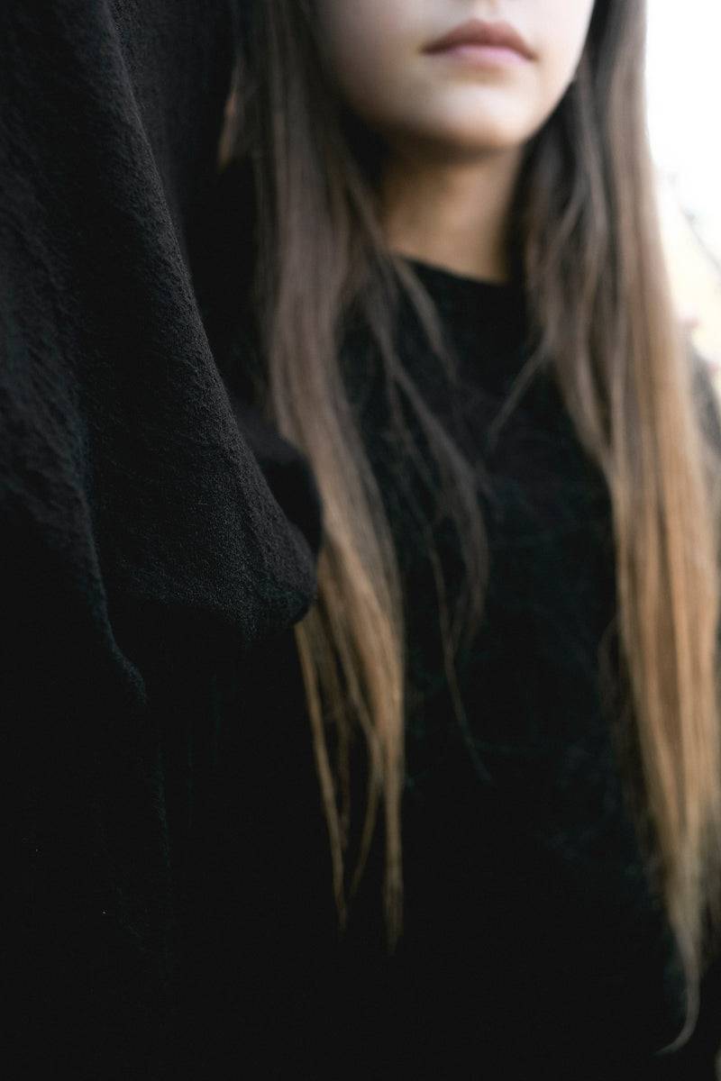 Olive E Miele MAGLIA AVALON NERO WOOL Vendita