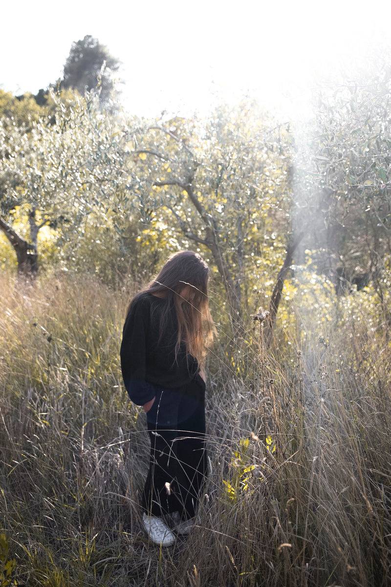 Olive E Miele MAGLIA AVALON NERO WOOL Vendita