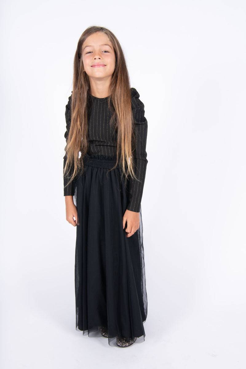 Olive E Miele GONNA LIZZIE TULLE NERO Sconto