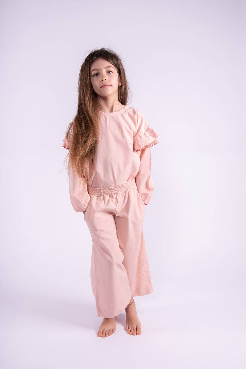 Olive E Miele PANTALONE MOLLIE POPELINE BLUSH Negozio