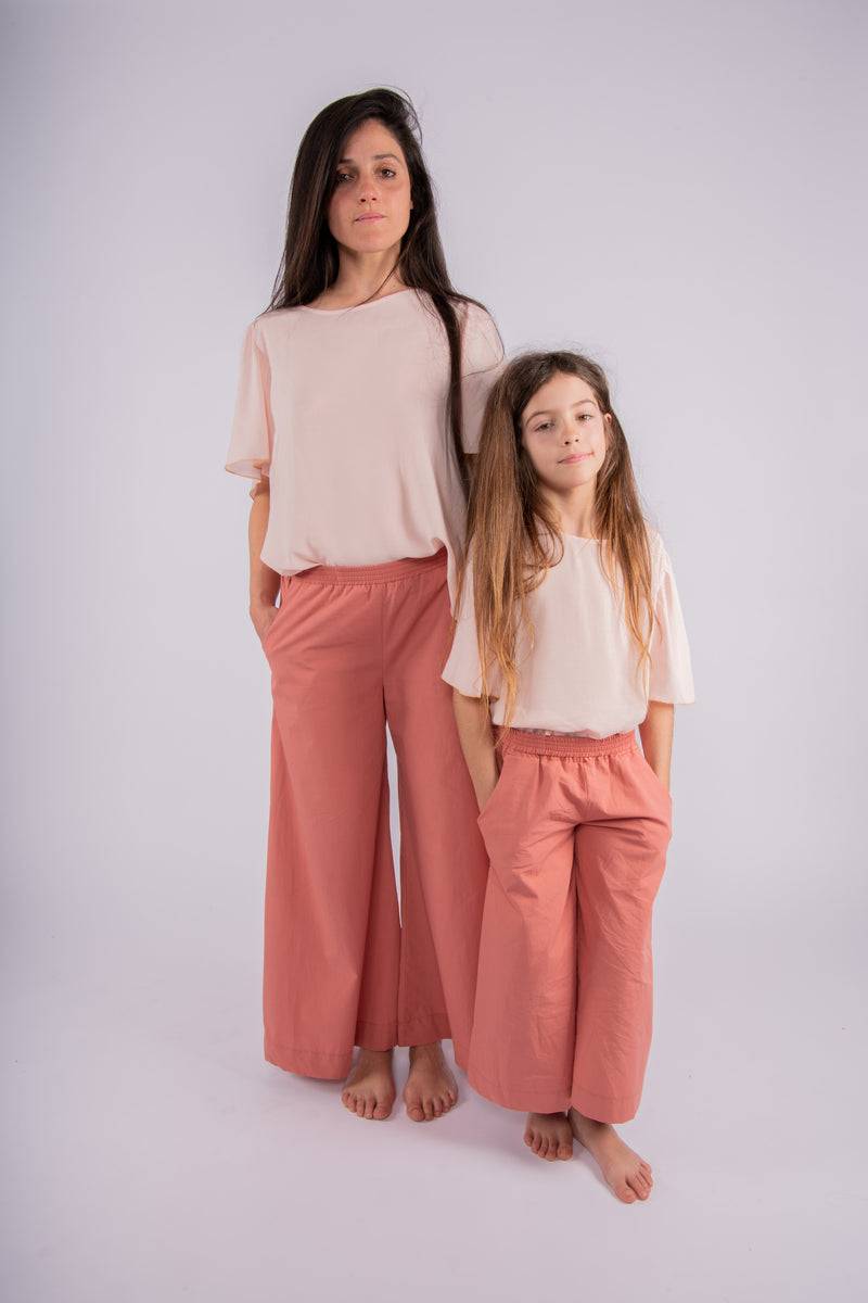 Olive E Miele PANTALONE MOLLIE POPELINE ARGILLA Flash Sale