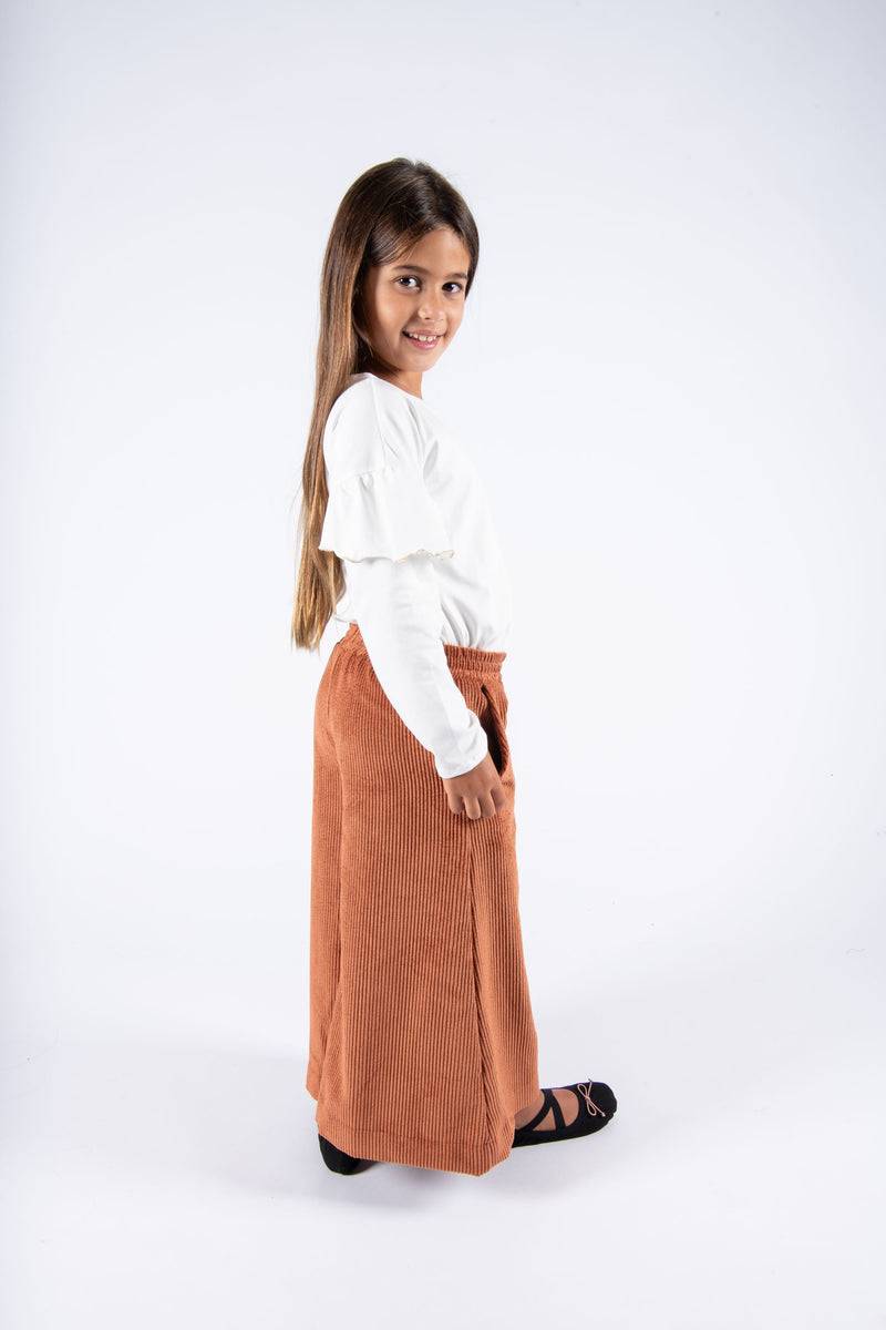 Olive E Miele PANTALONE MOLLIE VELLUTO MATTONE Offerta temporanea