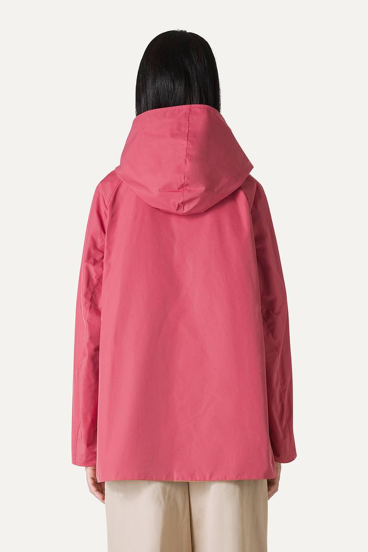 Oof Wear IMPERMEABILE REVERSIBILE CON CAPPUCCIO IN NYLON MEMORY 9411 - ROSA ANTICO/BEIGE Acquista Ora