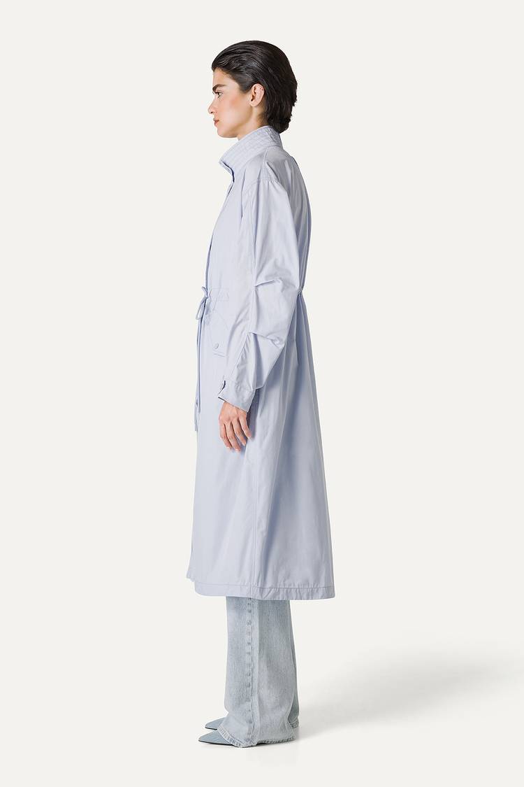 Oof Wear PARKA LUNGO OVER IN NYLON MEMORY 9211 - GHIACCIO Fino Al -60%