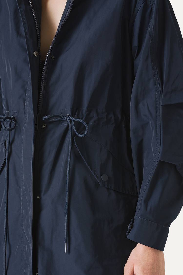 Oof Wear PARKA LUNGO OVER IN NYLON MEMORY 9211 - BLU NOTTE Shopping Online