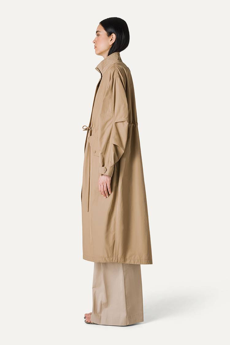 Oof Wear PARKA LUNGO OVER IN NYLON MEMORY 9211 - BEIGE Sottocosto