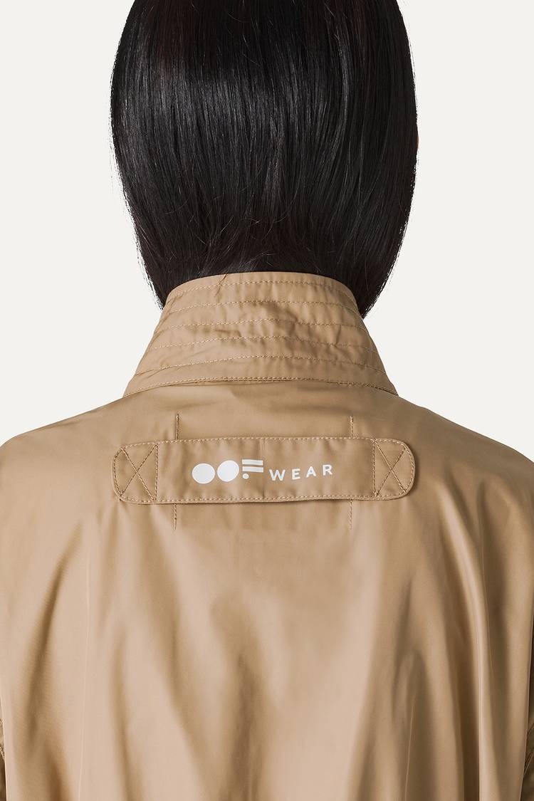 Oof Wear PARKA LUNGO OVER IN NYLON MEMORY 9211 - BEIGE Sottocosto