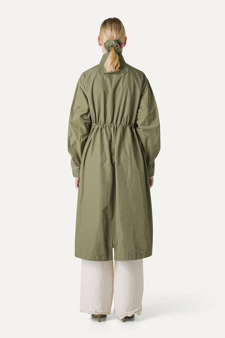 Oof Wear PARKA LUNGO OVER IN NYLON MEMORY 9211 - VERDE MIMETICO Convenienza