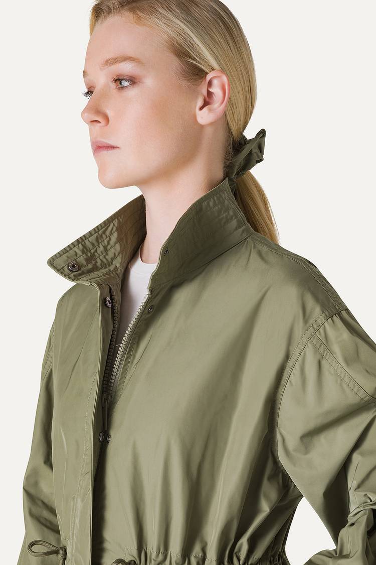 Oof Wear PARKA LUNGO OVER IN NYLON MEMORY 9211 - VERDE MIMETICO Convenienza