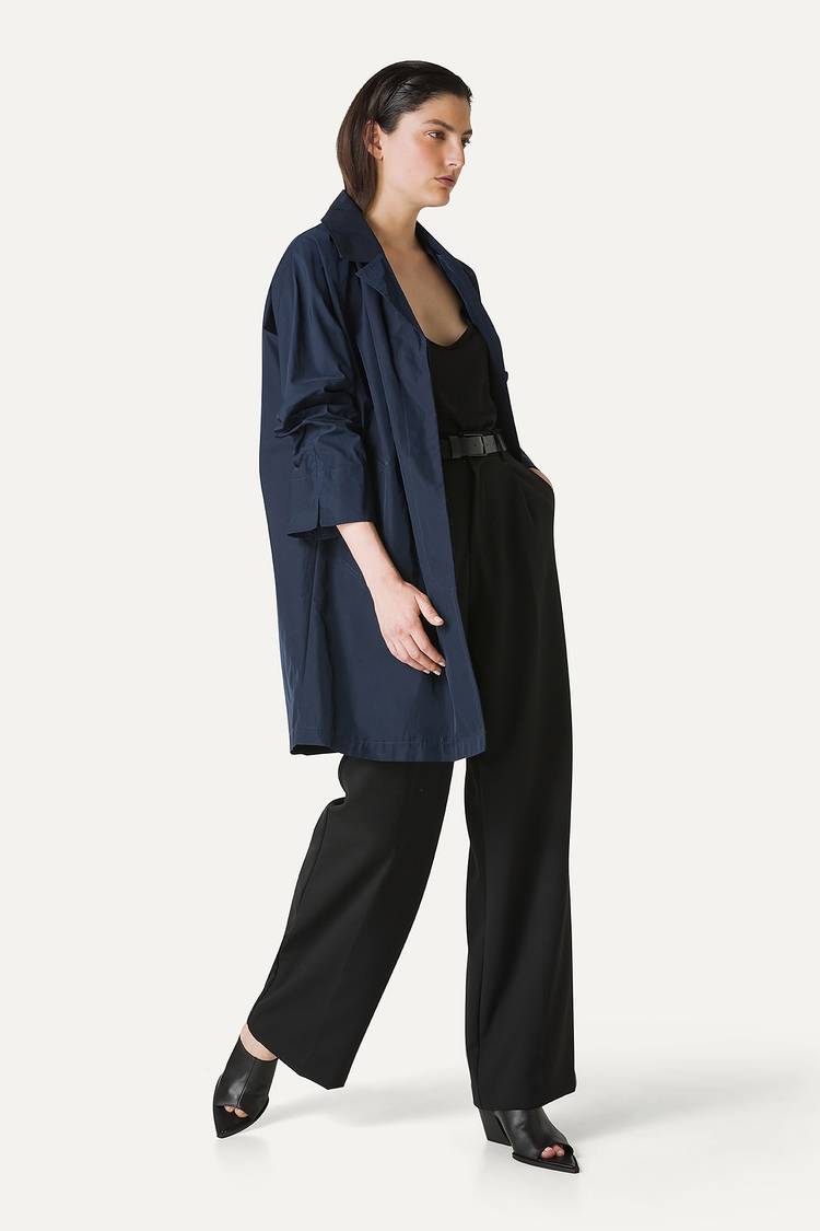 Oof Wear TRENCH IN NYLON MEMORY 9138 - BLU NOTTE Novità