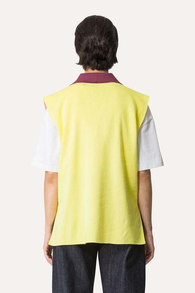 Oof Wear GILET COLORATO IN COTONE 4057 - PESCA/LIME Online